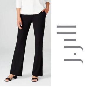 J Jill Wearever Collection Black Knit Trousers Elegant Pants Size Small Petite